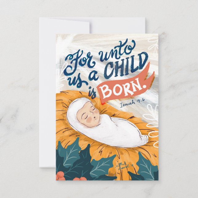 Remerciements Carte de Noël Pour Nous (Devant)