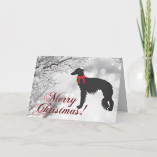 Remerciements Carte de Noël Silken Windhound