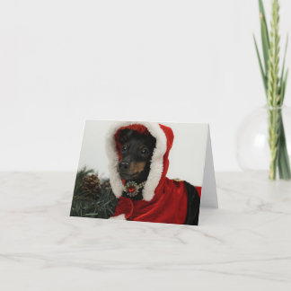 Remerciements Carte de Noël Toy Manchester Terrier