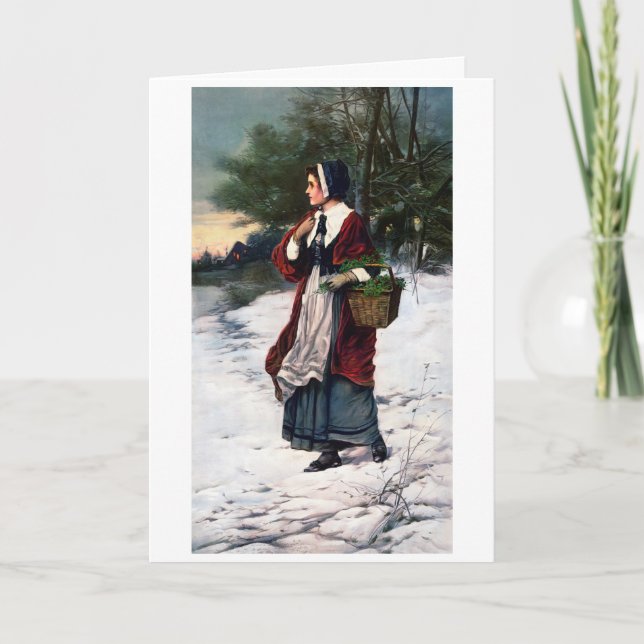 Remerciements Carte de Noël Vintage (Devant)