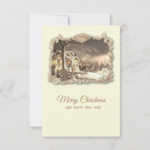 Remerciements Carte de Noël vintage