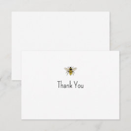 Remerciements Carte de note abeille à l'aquarelle
