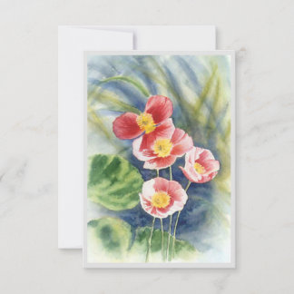 Remerciements Carte de note avec l'image des pavots