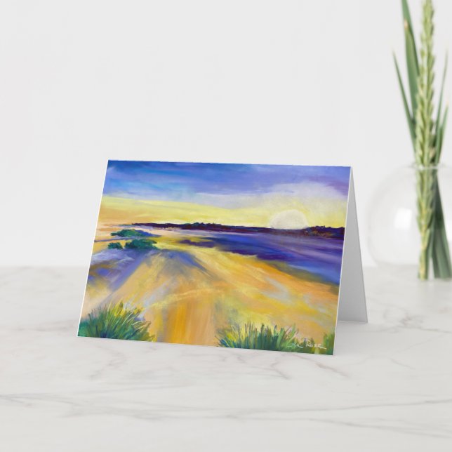 Remerciements Carte de note blanche "Coup de soleil" (Devant)