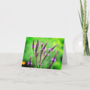 Remerciements Carte de note blanche Fleur violet sauvage