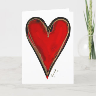 Remerciements Carte de note blanche Lovitude Coeur rouge