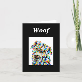 Remerciements Carte de note blanche pour chien de race mixte