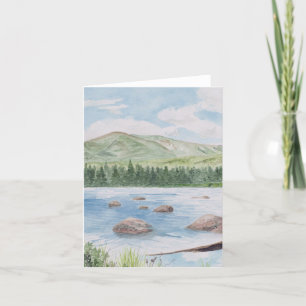 Remerciements Carte de note d'aquarelle blanche Baxter State Par