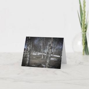 Remerciements Carte de note de Birch Trees du Golf