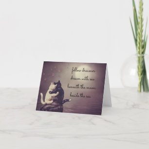 Remerciements Carte de note de chat de style vintage