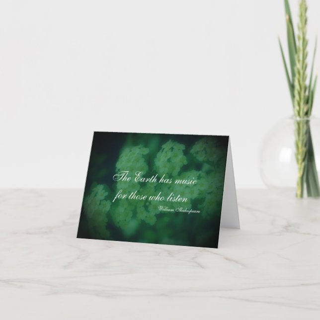 Remerciements Carte de note de devis Earth Inspiration (Devant)