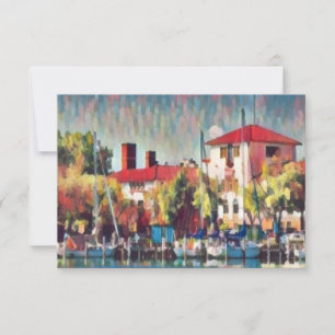 Remerciements Carte de note de la lagune du Yacht Club de Détroi
