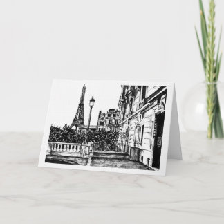 Remerciements Carte de note de la Tour Eiffel 5x7