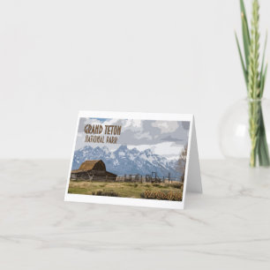 Remerciements Carte de note du parc national du Grand Teton