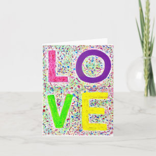 Remerciements Carte de note en blanc LOVE