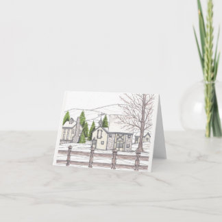 Remerciements Carte de note Stone Farm vert foncé