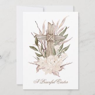 Remerciements Carte de Pâques Carte de Croix Paisible Pâques Il