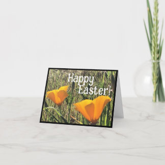 Remerciements Carte de Pâques Golden Poppies 2