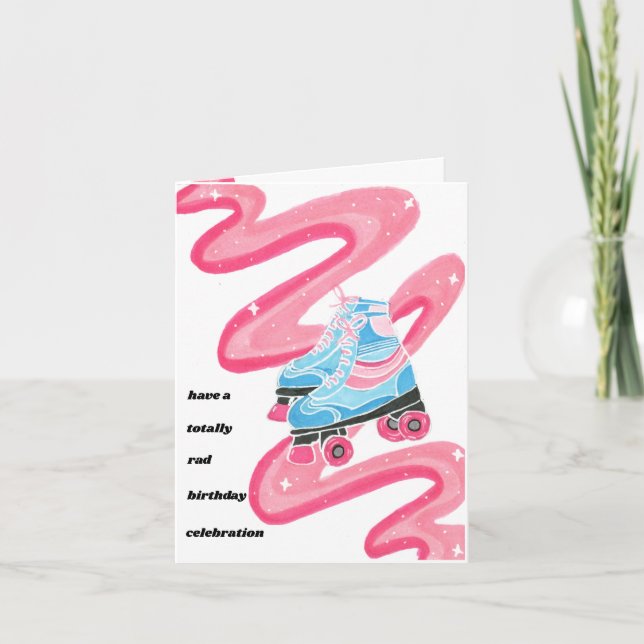 Remerciements Carte de patinage à roulettes (Devant)