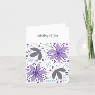 Remerciements Carte de pensée florale abstraite pour vous