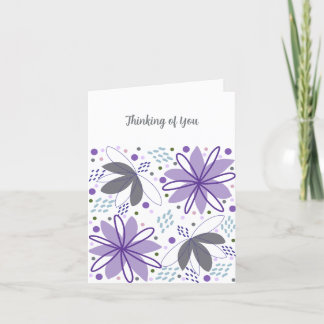 Remerciements Carte de pensée florale abstraite pour vous