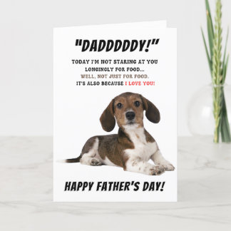 Remerciements Carte de père joyeux pour chien Terrier