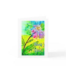 Carte de pissenlit à l'aquarelle fantaisiste