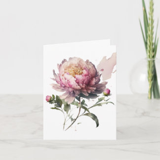 Remerciements Carte de pivoine Blush Bloom