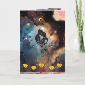 Remerciements Carte de poésie de connexion d'amour de l'âme plié