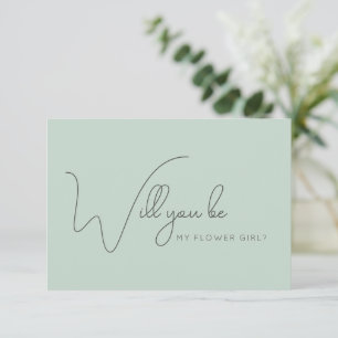 Remerciements Carte de proposition de fille de la calligraphie d