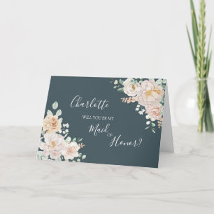 Remerciements Carte de proposition de témoin de mariage florale