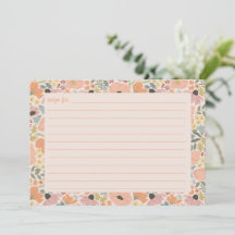 Carte de recette Fête des mariées florale