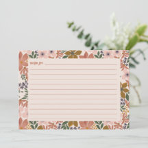 Carte de recette Fête des mariées florale
