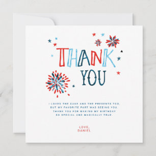 Remerciements Carte de remerciement 4 juillet Little Firecracker