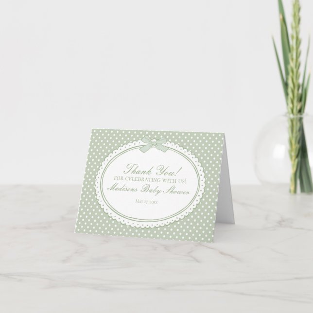 Remerciements Carte de remerciement à nœud papillon coquette en  (Devant)