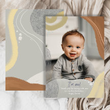 Carte de remerciement à photo pour garçon Joyeux A