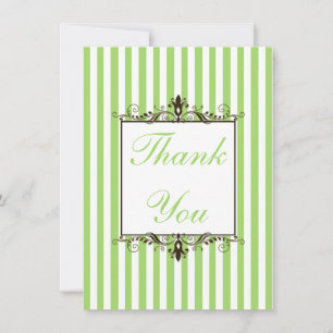 Remerciements Carte de remerciement Apple Green, White, Brown St