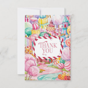 Remerciements Carte de remerciement aux enfants Candyland
