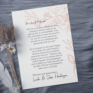 Remerciements Carte de remerciement avec code QR floral simple m