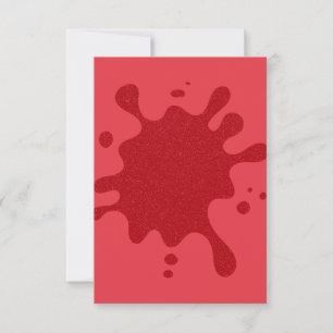 Remerciements Carte de remerciement avec encre rouge tomate pers