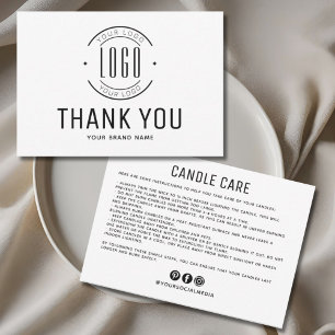 Remerciements carte de remerciement avec logo d'entreprise de so