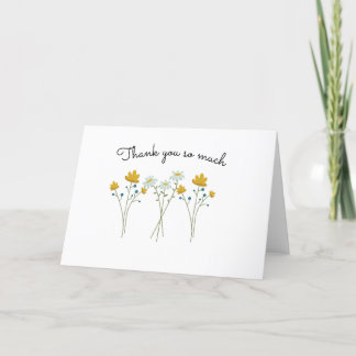Remerciements Carte de remerciement avec motif de fleurs (vierge