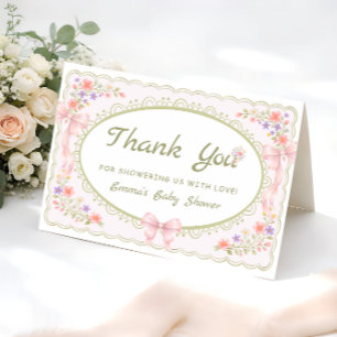 Remerciements Carte de remerciement Baby Shower Baby in Bloom Bo