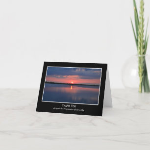 Remerciements Carte de remerciement Blank Sunset Sympathy