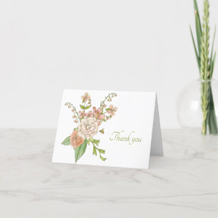 Remerciements Carte de remerciement Bouquet printanier à l'aquar