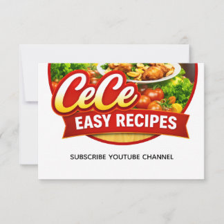 Remerciements Carte de remerciement Cece Easy Recipes