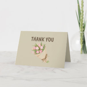 Remerciements Carte de Remerciement Charming Bouquet – Design Pl