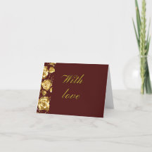 Carte de remerciement - Collection Velvet Wine