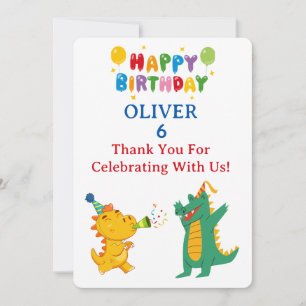 Remerciements Carte de remerciement Crocodile & Hippopotame - Am