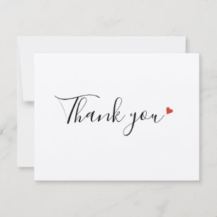 Remerciements Carte de remerciement d'affaires à écriture rustiq